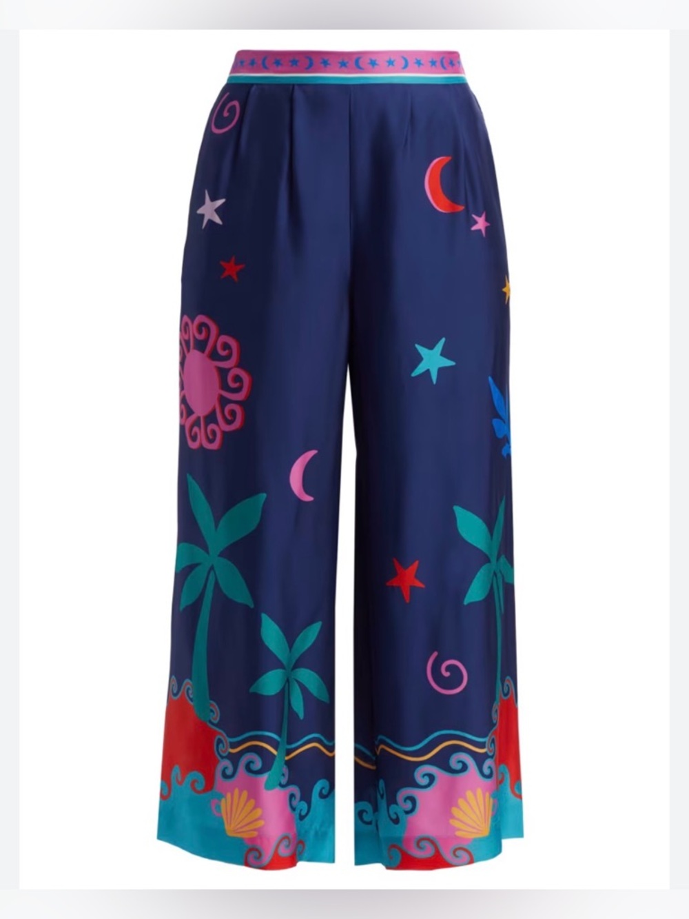 Johnny Was Julissa Printed Silk-Blend Crop Pants